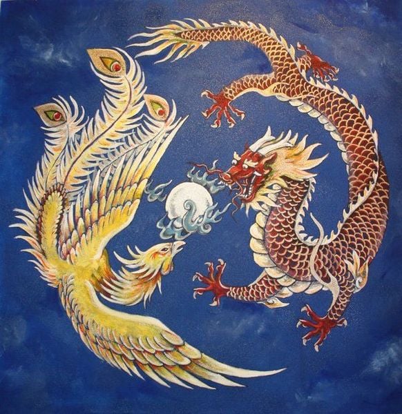 Phượng hoàng là loài chim thần thoại của nền văn minh Trung Hoa.
