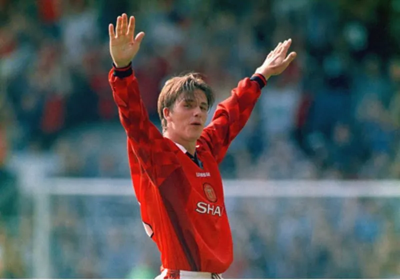 David Beckham trong màu áo Manchester United