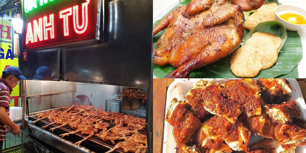 Gà nướng Anh Tư là quán ăn nổi tiếng tại Sài Gòn với hơn 20 năm